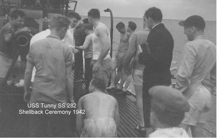 Tunny 282 WW II 1942 Shellback Ceremony